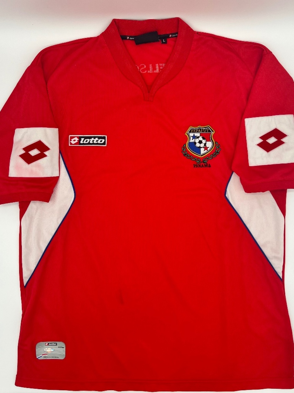 Panama 2004/2005 Home Soccer Jersey Authentic Lotto Soccer Jersey L Red